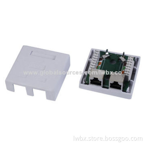 Cat.5e FTP Rj45 Surface Jack 2 Ports